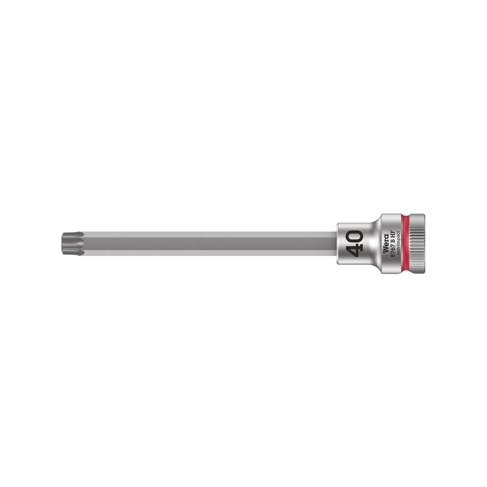 Wera 8767 B HF TX Zyklop Bitnuss mit 3/8"-Antrieb, mit Haltefunktion, TX 40 x 107 mm