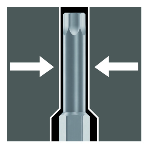 Wera 8767 B TORX® Zyklop bit-dop met 3/8" aandrijving, met extra slanke profielzone