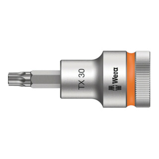 Wera 8767 C HF TORX Zyklop Bitnuss mit 1/2"-Antrieb mit Haltefunktion, TX 30 x 60 mm