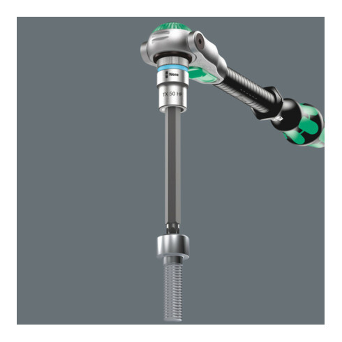 Wera 8767 C HF TORX Zyklop Bitnuss mit 1/2"-Antrieb mit Haltefunktion, TX 60 x 140 mm