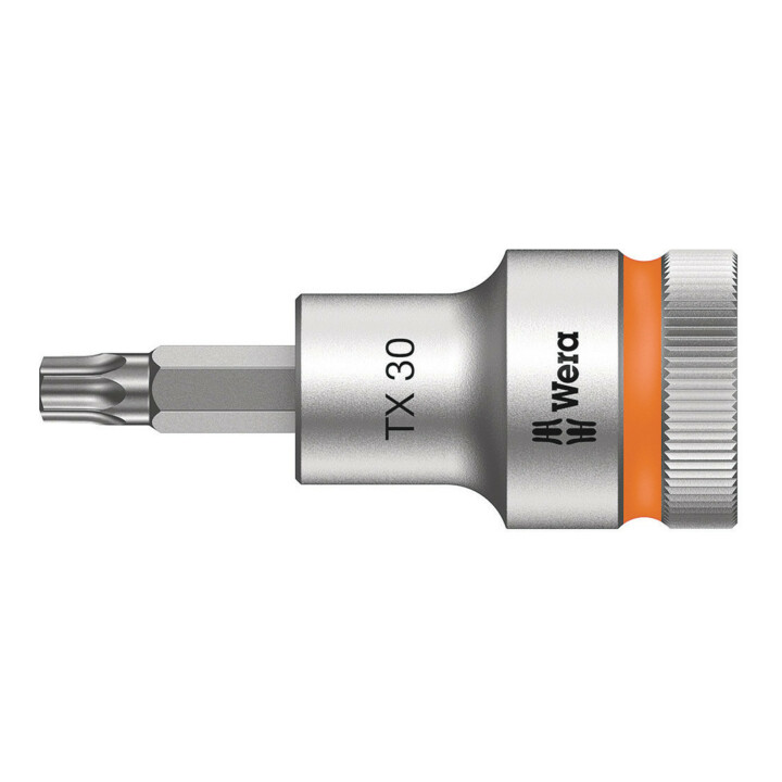 Wera 8767 C HF TX Zyklop Bitnuss mit 1/2"-Antrieb mit Haltefunktion, TX 30 x 60 mm