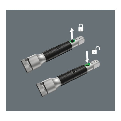 Wera 8796 LA Zyklop-Verlängerung "flexible-lock" mit Schnelldrehhülse, lang, 1/4", 1/4" x 150 mm