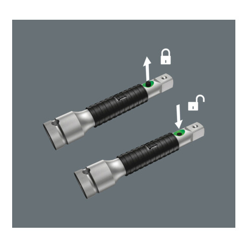 Wera 8796 LC Zyklop-Verlängerung "flexible-lock" mit Schnelldrehhülse, lang, 1/2", 1/2" x 250 mm