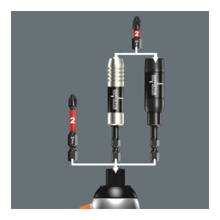 Wera 897/4 IMP Impaktor houder met spanring en Magneet