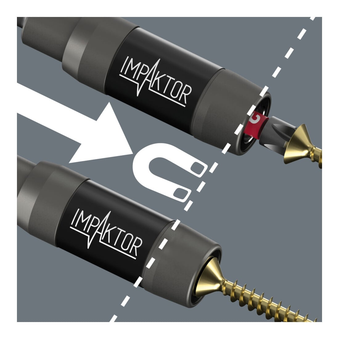 Wera 897/4 IMP R Impaktor Halter mit Ringmagnet und Sprengring