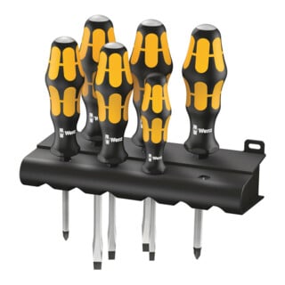 Wera 932/6 Schroevendraaierset Kraftform Wera: De Schroefbeitel + houder