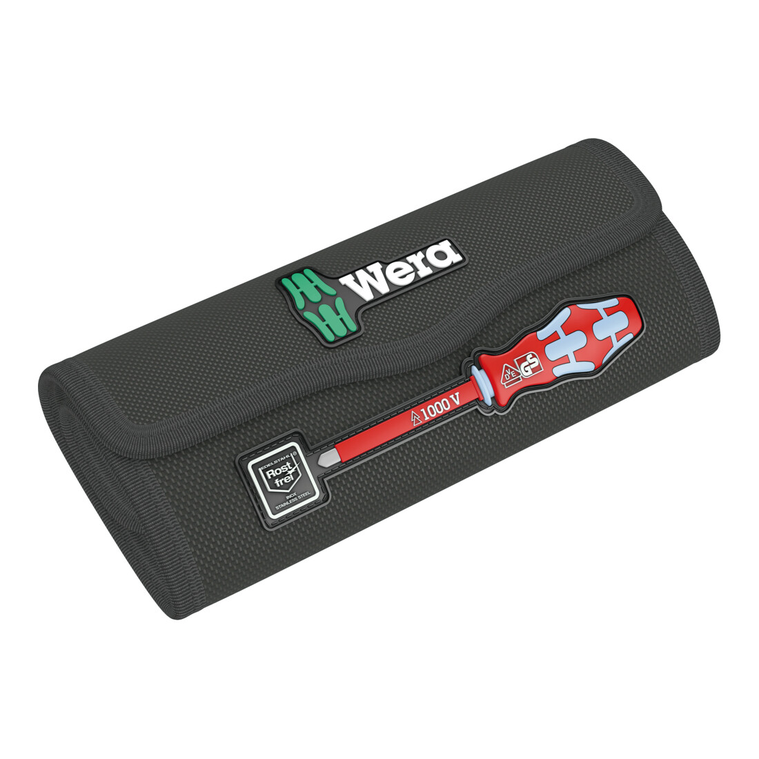 Wera 9477 Sacoche pliable pour jusqu'à 17 jeux de clés Kraftform Kompakt VDE Stainless, vide, 180 x 85 mm