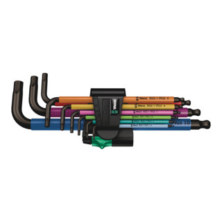 Wera 950/9 Hex-Plus Multicolour 1 SB Multicolour Winkelschlüsselsatz, metrisch, BlackLaser