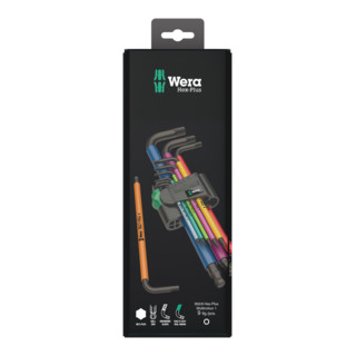 Wera 950/9 Hex-Plus Multicolour 1 SB Multicolour Winkelschlüsselsatz, metrisch, BlackLaser, 9-teilig