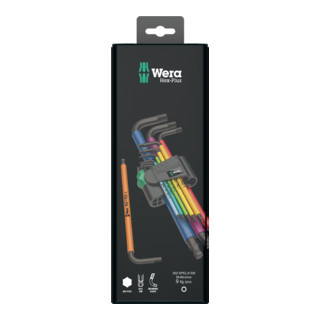 Wera 950/9 Hex-Plus Multicolour 1 SB Multicolour Winkelschlüsselsatz, metrisch, BlackLaser, 9-teilig