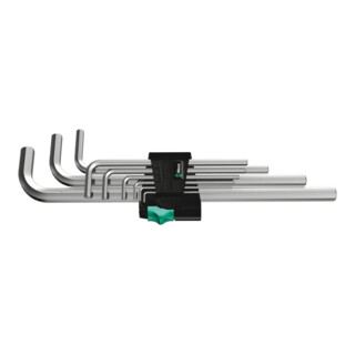 Wera 950 L/9 SM N Winkelschlüsselsatz, metrisch, gestellverchromt