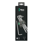 Wera 950/9 Hex-Plus 1 SB Stiftsleutelset, metrisch, verchroomd