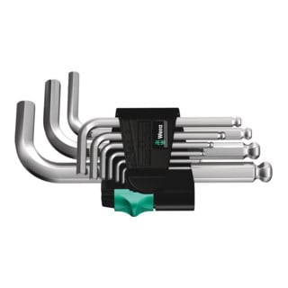 Wera 950 PKS/9 SM N Jeu de clés à molette, métriques, chromées