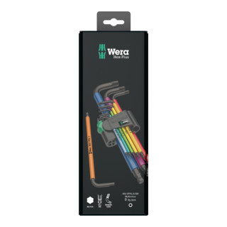 Wera 950 SPKL/9 SM N Multicolour Winkelschlüsselsatz, metrisch, BlackLaser