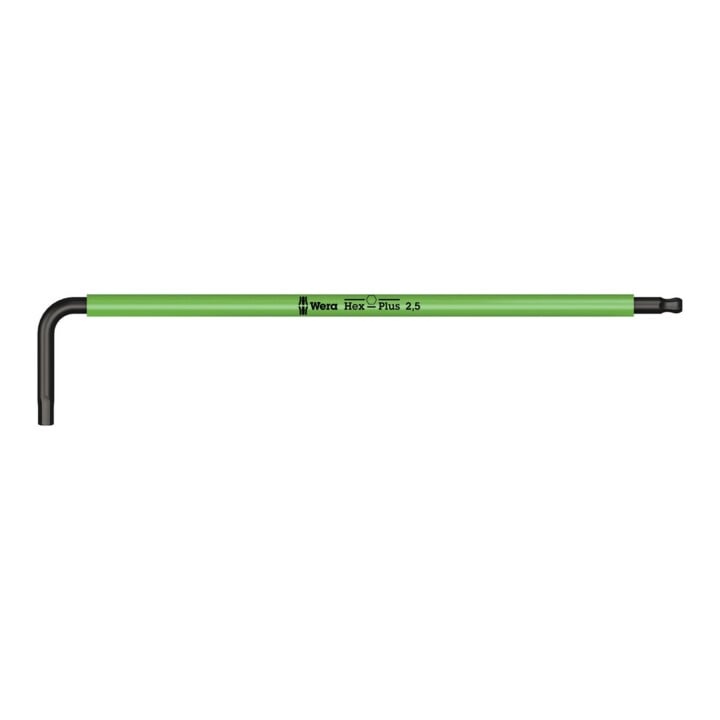Wera 950 SPKL Clé à douille coudée Multicolore, hexagonale, interne 6KT, SW 2,5 mm,, longueur 112 mm