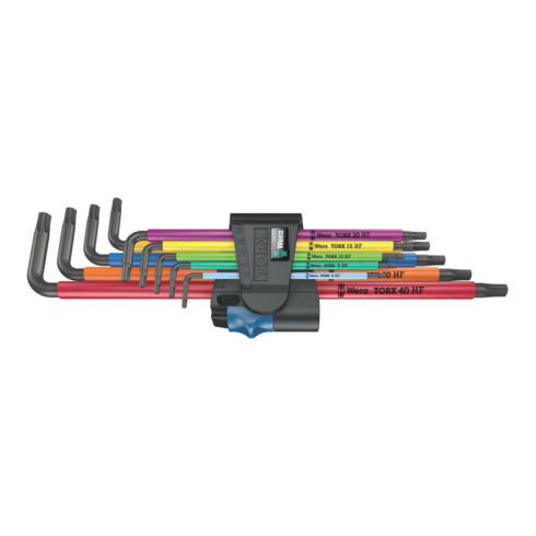 Wera 967/9 TX XL Multicolour HF 1 Winkelschlüsselsatz mit Haltefunktion, lang, 9-teilig