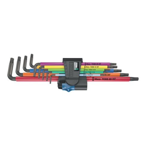 Wera 967/9 TX XL Multicolour HF 1 Winkelschlüsselsatz mit Haltefunktion, lang, 9-teilig