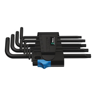 Wera 967 L/9 TORX® HF Winkelschlüsselsatz mit Haltefunktion, BlackLaser