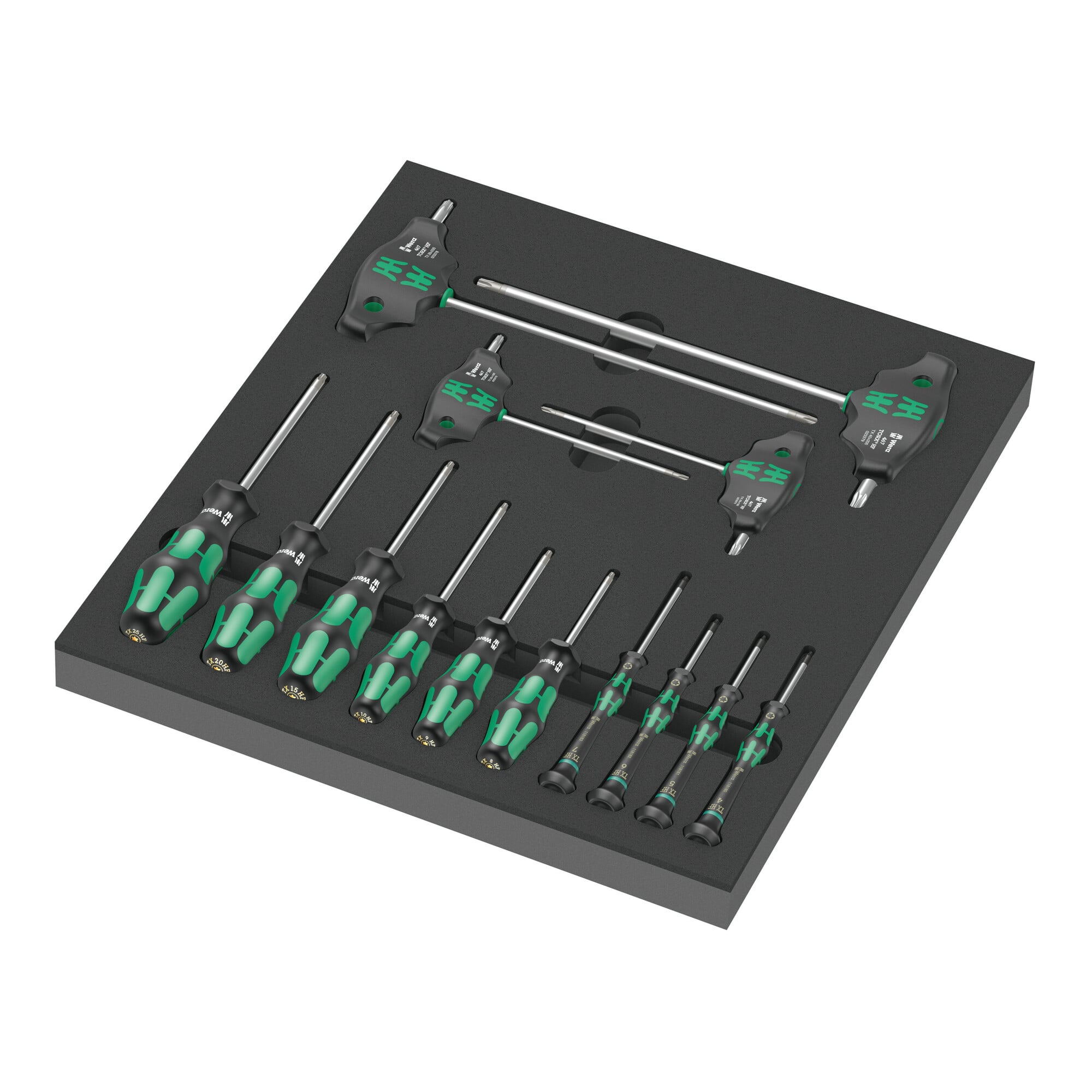 Wera 9712 Schaumstoffeinlage TX HF Schraubendreher Set 1, 14-teilig