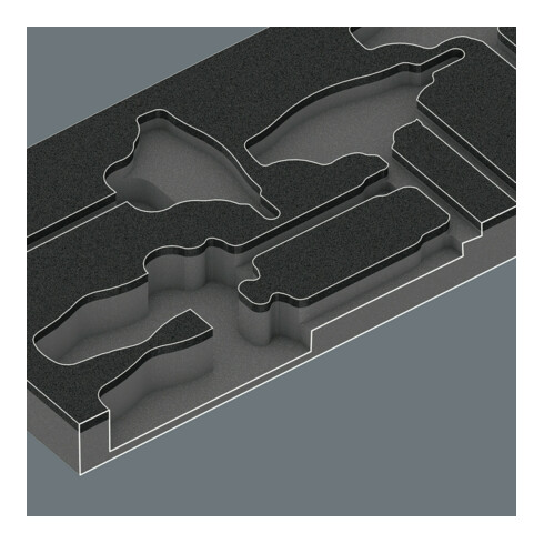 Wera 9713 Schaumstoffeinlage Hex Schraubendreher Set 1, 12-teilig