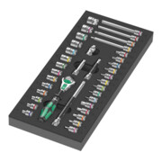 Wera 9720 Schaumstoffeinlage 8000 A Zyklop Knarre 1/4" Set 1, 37-teilig