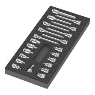 Wera 9723 Schuimrubberen inzetstuk met Zyklop B 3/8" bitdoppen Set 1
