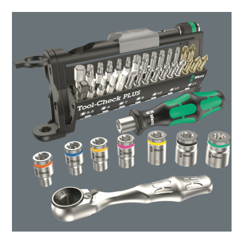 Wera 9750 Schuimrubberen inzetstuk met Kraftform Kompakt en Tool-Check PLUS Set 1