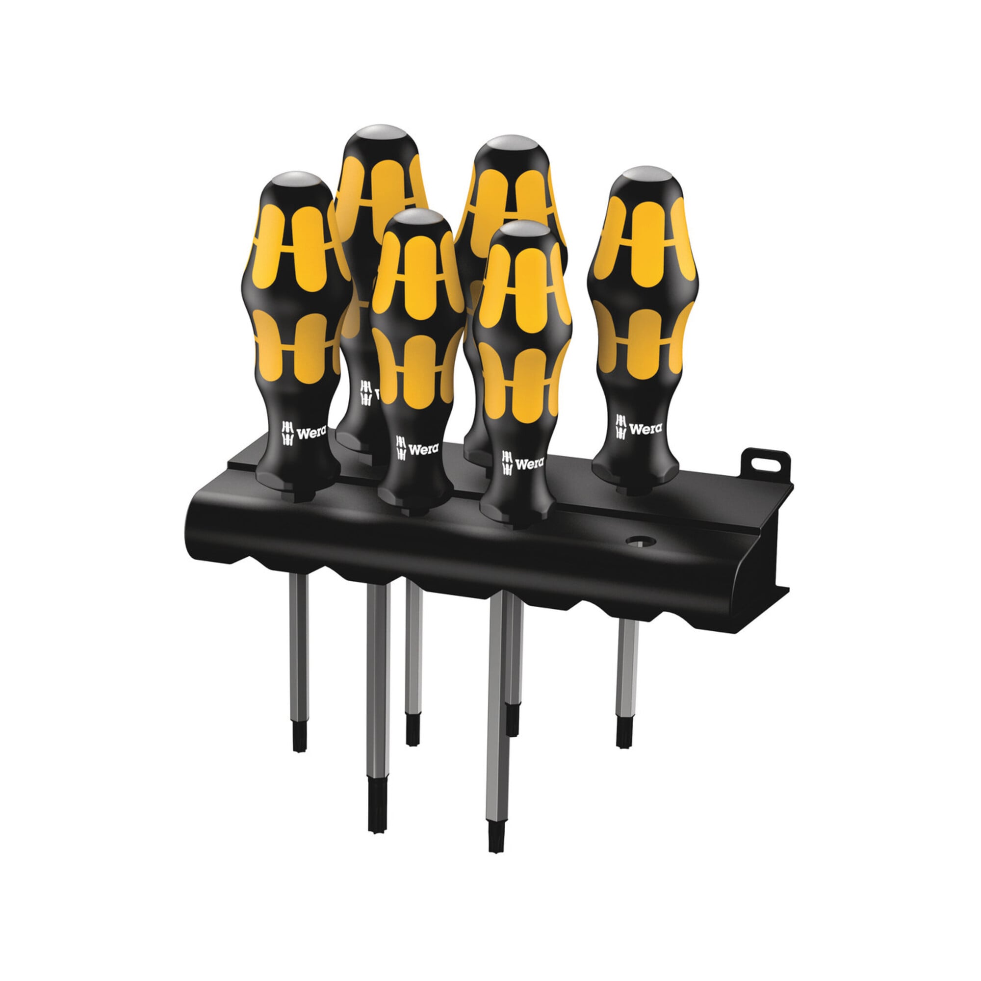 Wera 977/6 TX Schraubendrehersatz Kraftform Wera: Der Schraubmeißel + Rack, 6-teilig