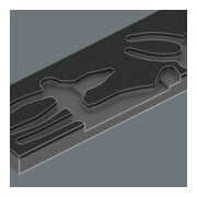 Wera 9780 Schuimrubberen inzetstuk met KNIPEX tangen Set 1-3