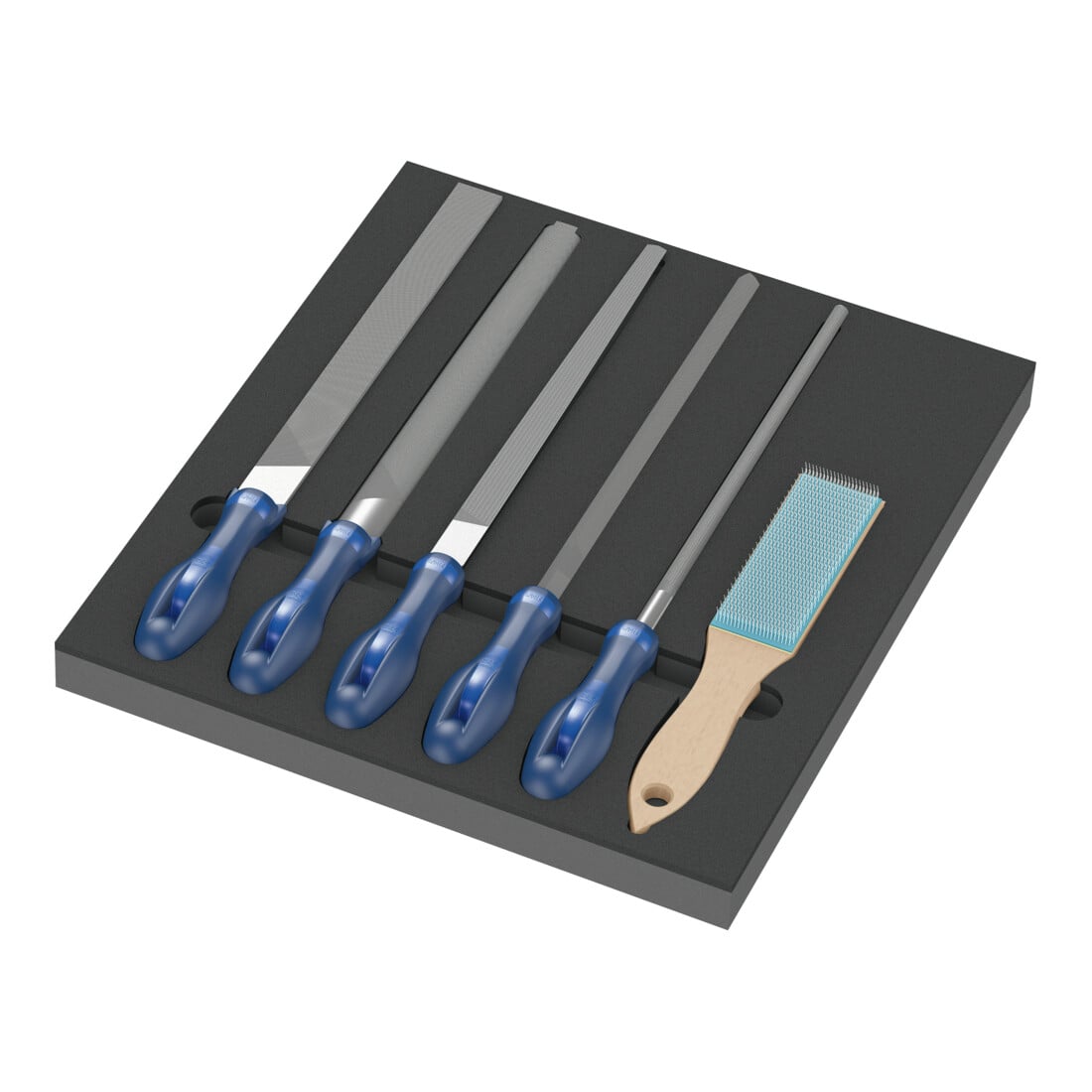 Wera 9783 Schuimrubberen inzetstuk met PFERD vijlen Set 1