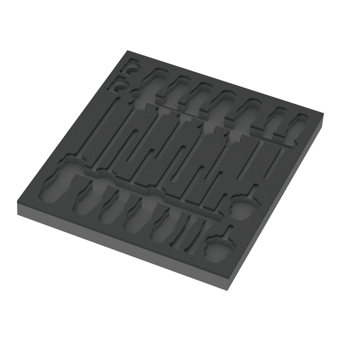 Wera 9810 Schaumstoffeinlage Schraubendreher Set 1, ohne Werkzeug, 344 x 30 x 392 mm