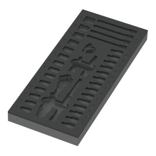 Wera 9820 Schaumstoffeinlage 8000 A Zyklop Knarre 1/4" Set 1, ohne Werkzeug, 172 x 30 x 392 mm