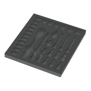 Wera 9822 Schaumstoffeinlage 8000 C Zyklop Knarre 1/2" Set 1, ohne Werkzeug, 344 x 30 x 392 mm