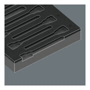 Wera 9823 Schaumstoffeinlage Zyklop B 3/8" Bitnuss Set 1, ohne Werkzeug, 172 x 30 x 392 mm-3