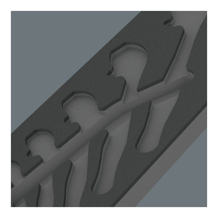 Wera 9832 Schaumstoffeinlage 6004 Joker Set 1, ohne Werkzeug, 172 x 30 x 392 mm