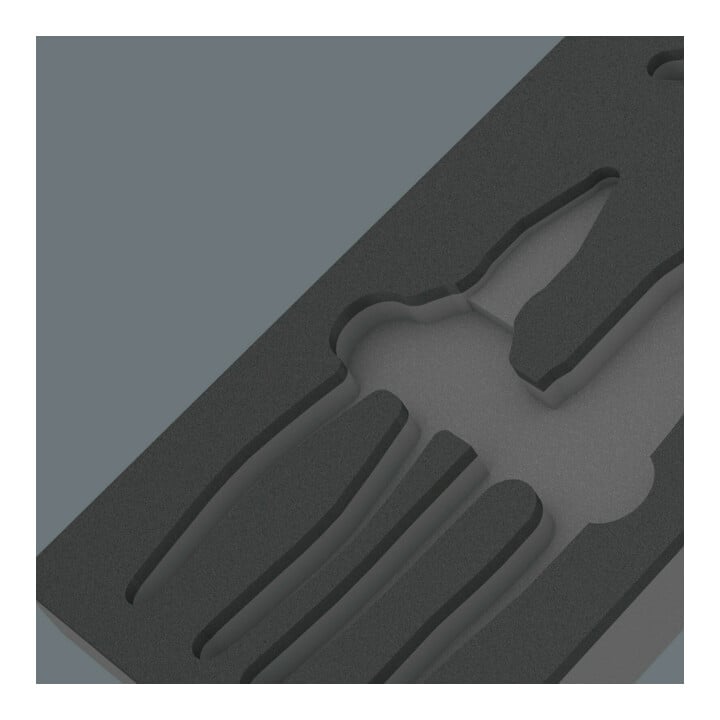Wera 9880 Garniture en mousse synthétique Jeu de pinces KNIPEX 1, sans outil, 172 x 30 x 392 mm