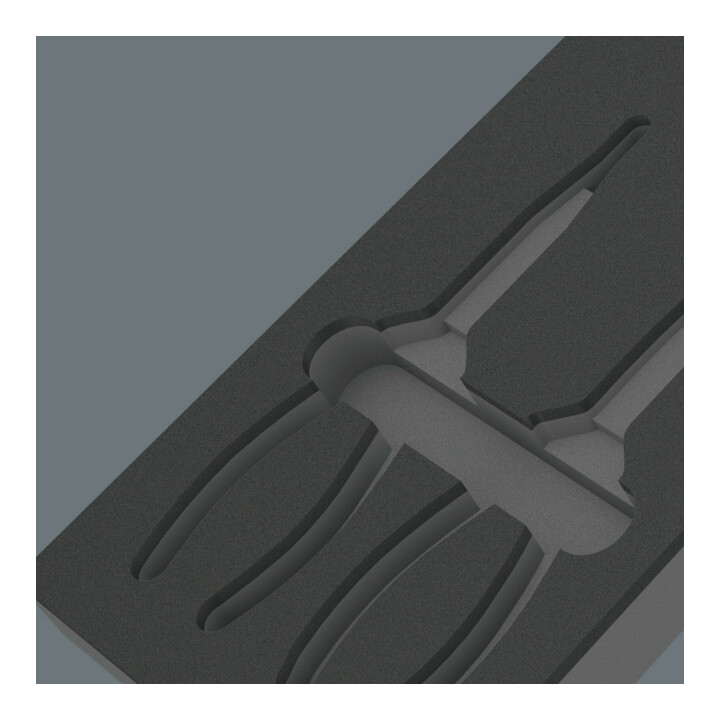 Wera 9881 Schaumstoffeinlage KNIPEX Zangen Set 2, ohne Werkzeug, 172 x 30 x 392 mm