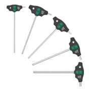 Wera Assortimento giravite Impugnatura a T Hex Plus con funzione di ritegno 454/5 HF SHK Set 1, 5pz.