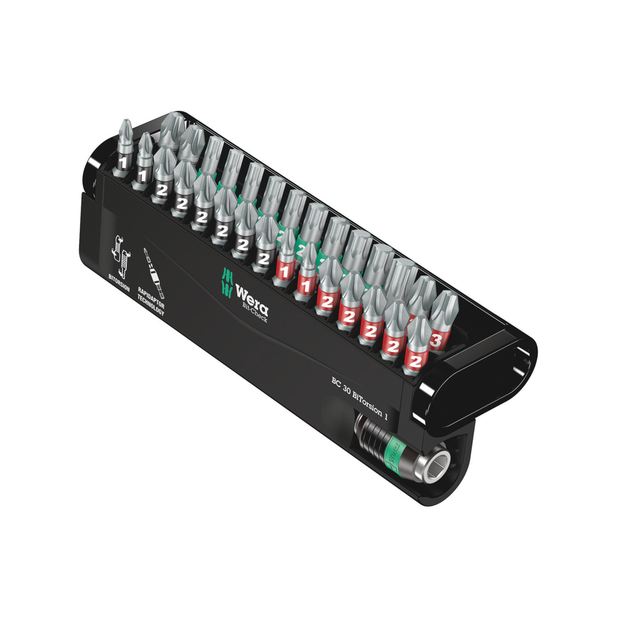 Wera BC BiTorsion/30 Bit-Check, 1 BiTorsion Bit-Halter mit 29 BiTorsion-Bits
