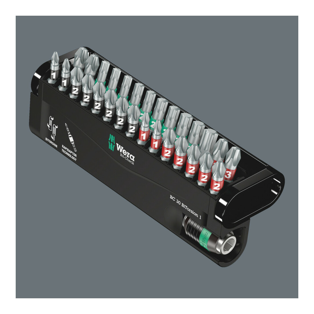 Wera BC BiTorsion/30 Bit-Check, 1 BiTorsion Bit-Halter mit 29 BiTorsion-Bits