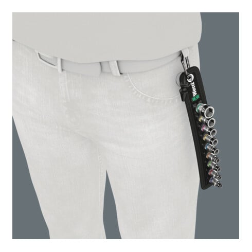 Wera Belt A 1 Zyklop Doppen set, met vasthoudfunctie, met 1/4" -aandrijving