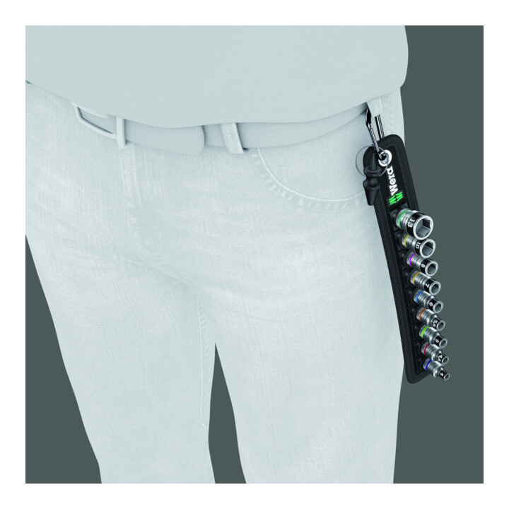 Wera Belt A 1 Zyklop Steckschlüsseleinsatz-Satz, mit Haltefunktion, 1/4"-Antrieb, 10-teilig