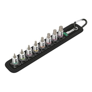 Wera Belt A 2 Zyklop Bitnuss-Satz Innensechskant, mit Haltefunktion, 1/4"-Antrieb, 8-teilig