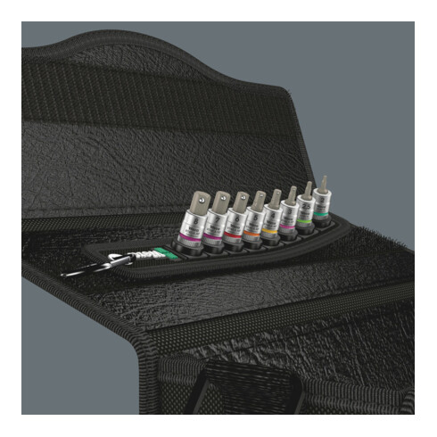 Wera Belt A 2 Zyklop Bitnuss-Satz Innensechskant, mit Haltefunktion, 1/4"-Antrieb, 8-teilig