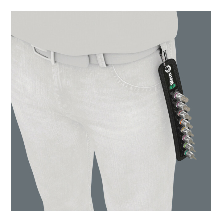 Wera Belt B 2 Zyklop Bitnuss-Satz Innensechskant, mit Haltefunktion, 3/8"-Antrieb, 8-teilig