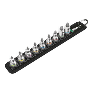 Wera Belt B 3 TX HF Zyklop Bitnuss-Satz TX, mit Haltefunktion, 3/8"-Antrieb, 9-teilig