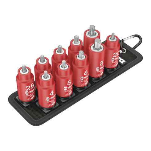 Wera Belt B VDE 1 Zyklop Bitnuss-Satz TX/Innensechskant mit Haltefunktion, 3/8 Zoll-Antrieb, 10-teilig