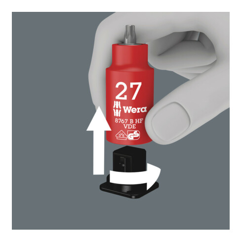 Wera Belt B VDE 1 Zyklop Jeu de douilles à embout TX/à six pans creux avec fonction de retenue, entraînement 3/8 pouces, 10 pièces
