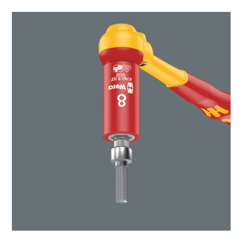 Wera Belt B VDE 1 Zyklop Jeu de douilles à embout TX/à six pans creux avec fonction de retenue, entraînement 3/8 pouces, 10 pièces