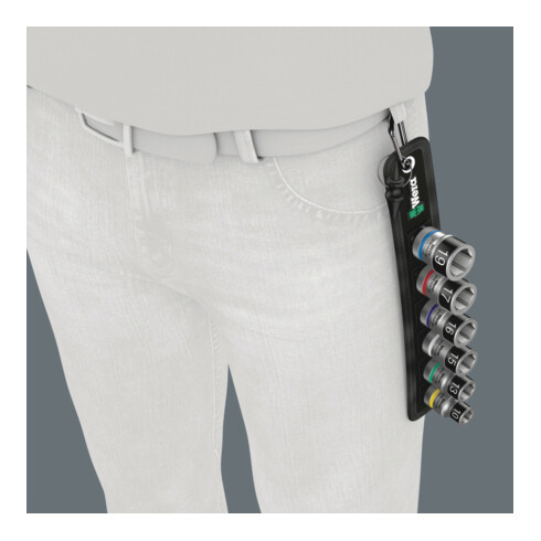 Wera Belt C 1 Zyklop Steckschlüsseleinsatz-Satz, mit Haltefunktion, 1/2"-Antrieb, 7-teilig